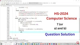 HS-2024 Computer Science Question Solution | Constructor | 7--or a) and b) | Subha Mondal | Code