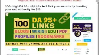 100 High DA 95 HQ Links to RANK your website by boosting your web authority for