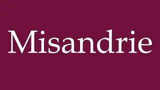 How to Pronounce ''Misandrie'' (Misandry) Correctly in German
