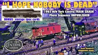 I HOPE NOBODY IS DEAD Serious NEW YORK CENTRAL Railroad Train CRASH 1963 New York City 35MM Slides
