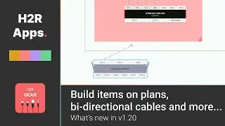Build items on your gear plans, draw cables from In to Out // New in H2R Gear v1.20