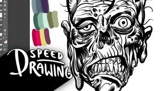 Speed Drawing: Zombie Head