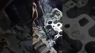 When drilling out stapped cylinder head bolts, watch out for the pop