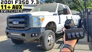 2001 Powerstroke F350 7.3 - Installing Factory 11-16 AUX Upfitter Switches For Off-road LED Lights
