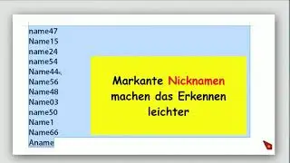 Registrierung 1 Nickname