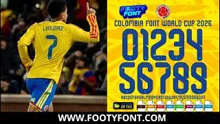 World Cup 2026 Colombia Font Kit | Easy DIY Jersey Customization