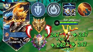 SUN BEST GUIDE TO RANK UP FASTER THIS SEASON 2025 (recommended build & emblem) | SUN MOBILE LEGENDS