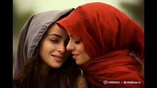 Lesbian Hijab Girls Sharing Beautiful Kissing Moments