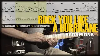 Rock You Like a Hurricane | Guitar Cover Tab | Solo Lesson | Backing Track with Vocals 🎸 SCORPIONS
