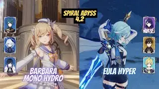 Barbara Mono Hydro & Eula Hyper || Spiral Abyss Floor 12, 9 Stars!! || Android Gameplay!!