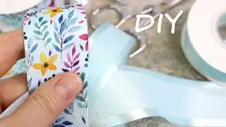 🎀 Masterclass: DIY Voluminous Bow from Printed Ribbon | Kanzashi Technique | Step-by-Step Tutorial 🎀