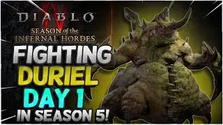 Duriel FIght Day 1 in Diablo 4 Season 5! BLUE ROSE!