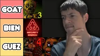 QUEL EST LE MEILLEUR JEUX FNAF (tier list five night at freddy's)