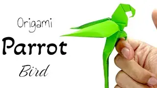 Origami Parrot that sits on your finger - how to make Easy Paper Bird