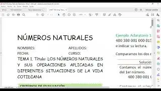 MAT 1C  Explicación para realizar el tema 1 en el cuaderno de matemática