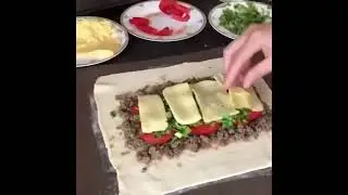 🍲Ну очень креативно! Попробуйте!  Мясной пирог из слоеного теста##готовимдом #вкусняшка #выпечка
