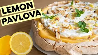 LEMON PAVLOVA recipe with LEMON CURD !