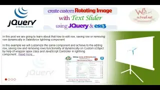 Create Custom Banner Rotating Image Slider with Text Slider in JQuery and CSS3.