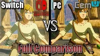 [Switch Vs Cemu] The Legend of Zelda: Breath of the Wild (Full Comparison) (PC vs Console)
