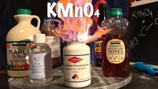 Mixing KMnO4 with Honey, Syrup, and some other interesting things.
