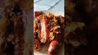 PORK BELLY SAUSAGGE WITH CABBAGE 