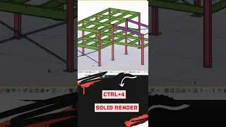 Tekla structure shortcut keys to render objects | 