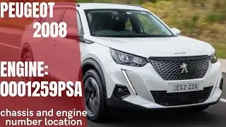 Peugeot 2008 2021 Chassis and Engine number location