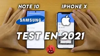 iPhone X vs Galaxy Note 10 Prueba general Speed Test Antutu Benchmark // Español
