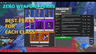 Best PERKS for each CLASS in World Zero // Roblox