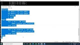 4 Using for and while loops in the oracle pl sql block