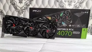 PNY RTX 4070 SUPER 12GB XLR8 OC ARGB - Unboxing + Furmark Stress Test 2024
