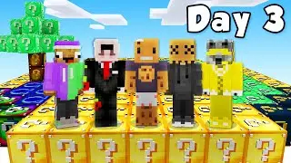 I Trapped 5 Youtubers on a Lucky Block Island