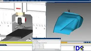 5 Axis Gantry CNC Machine Simulation (Post procesador de 5 ejes Gantry)