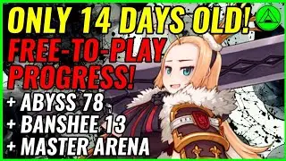 14 Days F2P Progress! (B13, Abyss 78, Master) 🔥 2021 Guide Epic Seven