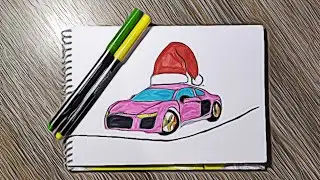 Как нарисовать  Audi R8 2020. Учимся рисовать машину Audi R8 2020.