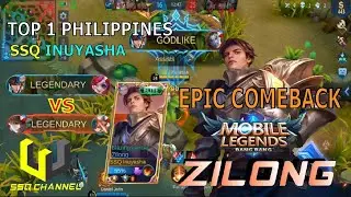 Epic Comeback | Almost Lost The Match | Top 1 PH Zilong By SSQ Inuyasha | Mobile Legend. (EDITED)