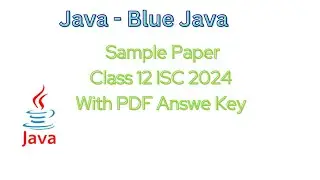 Java Tutorial | ISC Java  Sample Paper  Solved | Sample Paper With Answer Java Isc #java