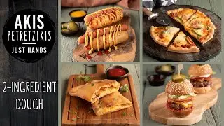 4 Recipes With 2-ingredient Dough | Akis Petretzikis