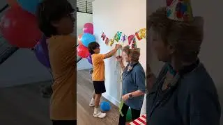 Floating stunt pup scares Mom 🎈 