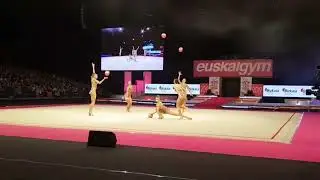 The incredible performance of 5 balls by the Bulgarian rhythmic gymnastics team GALA 2019
