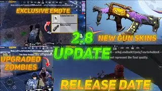 Pubg 2.8 update release date | Free exclusive emote🧟‍♂️| New upgradable skins🔫🔥