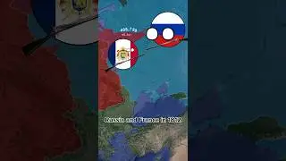 Russia and France now VS then #countryballs #animation #geography