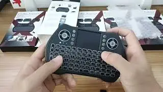Unboxing MT 10 keyboard air remote 7 colors backlit button 2.4G dongle connect