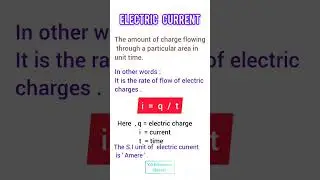 ELECTRIC CURRENT #electricity #class10 #physics