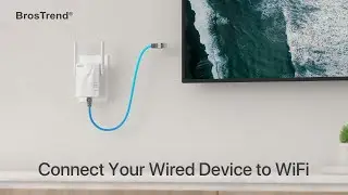 BrosTrend AC1200 WiFi to Ethernet Adapter Wireless Bridge, Turns Your Wired Device to WiFi