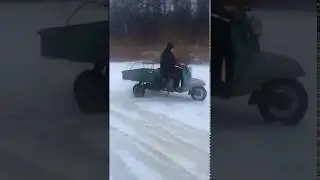 Муравей с цепями на колесах, типо дрифт XD