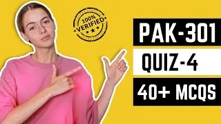 PAK301 QUIZ 4 SOLUTION FALL 2023 || PAK301 QUIZ SOLUTION || QUIZ SOLUTION || PAK301