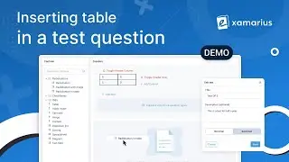How to insert table in a question in a test or quiz | Examarius | Table Question Type