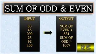 BlueJ | Print the sum of odd and even numbers of an array | Transistor World