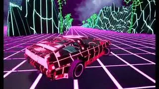Retrowave Style UE4 Racing Game Demo Gameplay Concept (Work in progress)